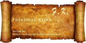 Felvinczi Kitti névjegykártya